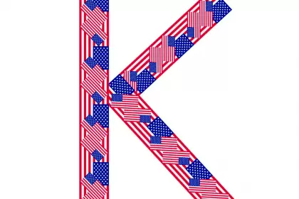 letter-k-made-of-usa-flags-vector-964333