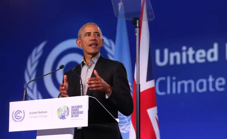 Barack Obama en la COP26.