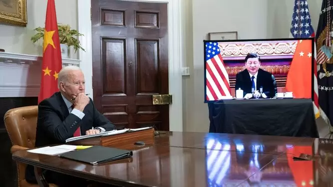 Joe Biden reunido con Xi Jinping.