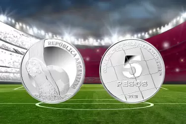 El BCRA lanzó una moneda de plata conmemorativa de la Copa Mundial de Fútbol Catar 2022