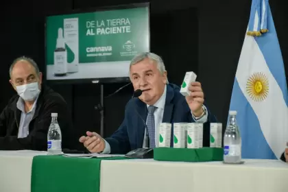 Morales anunció que el aceite Cannava ya se vende en todas las farmacias de Juju