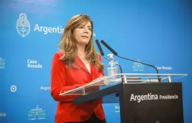 La vocera presidencial Gabriela Cerruti.