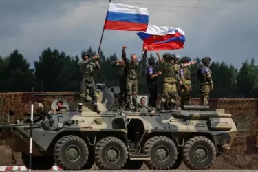 Tanque ruso en la frontera con Ucrania
