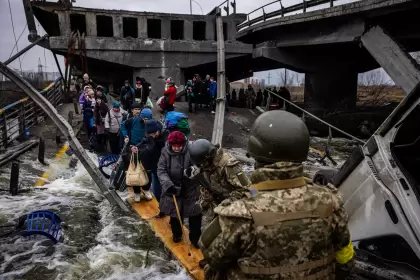 Evacuaciones en Ucrania.