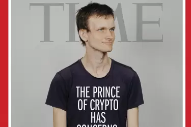 Vitalik Buterin en la tapa de la revista Time.