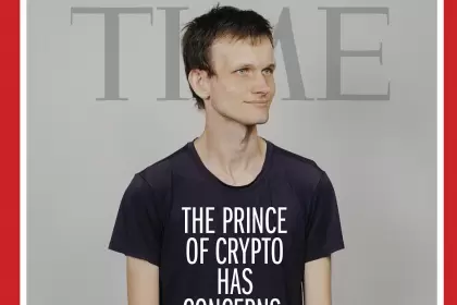 Vitalik Buterin en la tapa de la revista Time.