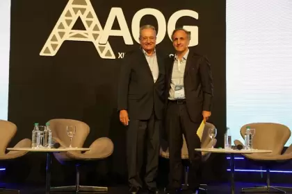 Ernesto López Anadón, presidente del IAPG y Marcos Bulgheroni, CEO de PAE