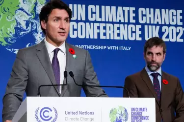 El primer ministro de Canadá, en la COP 26 de Glasgow.