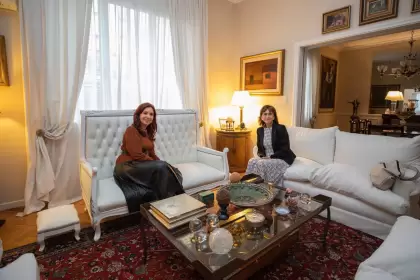 Cristina Fernndez de Kirchner junto a Pilar del Ro.