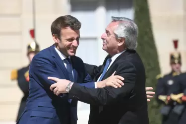 El presidente Alberto Fernández y su par de Francia, Emmanuel Macron.