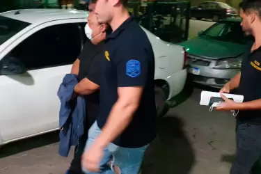 Detención del sindicalista de Camioneros Fernando Espíndola en San Nicolás.