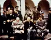 Stalin, Winston Churchill y Franklin D. Roosevelt, en la Conferencia de Yalta de 1945