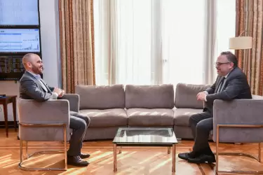 Martín Guzmán y Matías Kulfas reunidos para definir el traspaso de Comercio Interior a la órbita del ministerio de Economía.