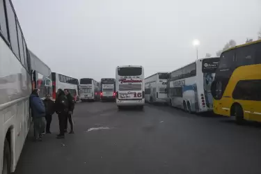 Una protesta de choferes de micros de larga distancia provocaba esta mañana importantes demoras en la autopista Buenos Aires-La Plata.