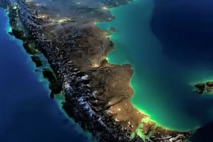Imagen satelital del Mar Argentino.