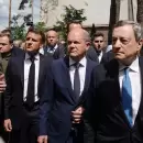 Los lderes de Alemania, Francia e Italia respaldan la candidatura de Ucrania a la UE tras reunirse con Zelenski en Kiev