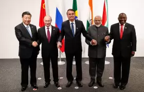 Mandatarios de los países que componen el bloque de los BRICS.
