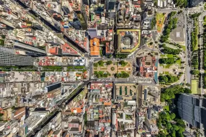 Vista aérea de la Plaza de Mayo