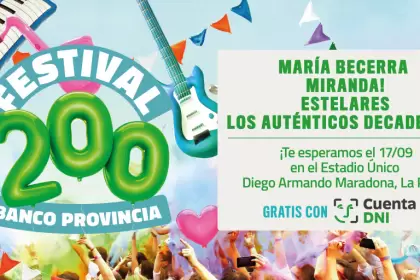 Los shows musicales estarán a cargo de María Becerra, Miranda, Estelares y Los Auténticos Decadentes