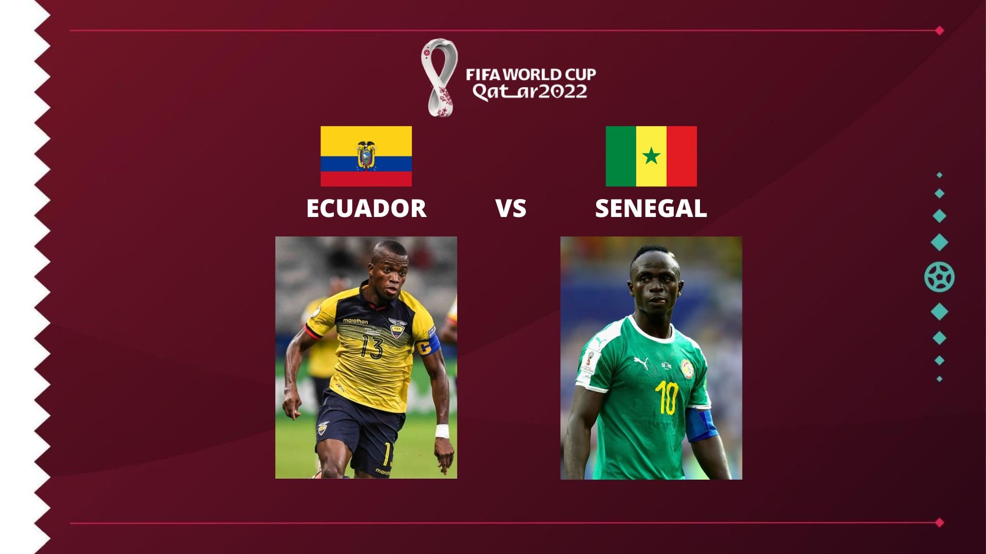 Ecuador vs Senegal día, horario, TV en VIVO y streaming GRATIS