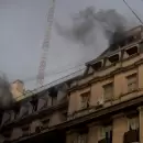 Pánico por un incendio en los últimos pisos del Ministerio de Economía