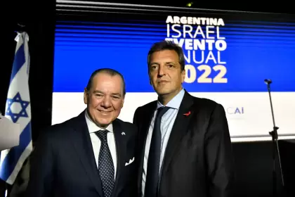 Massa con Mario Montoto, de la Cámara de Comercio Argentina-Israelí