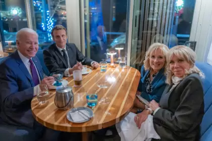 Joe y Jill Biden recibieron a Emmanuel Macron y su mujer en Washington
