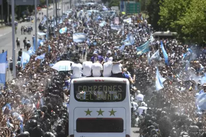 Los hinchas argentinos coparon las calles de la Ciudad de Buenos Aires. Foto: Amarelle Gustavo