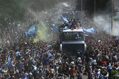 Una multitud recibió a la Selección Argentina en la Ciudad de Buenos Aires