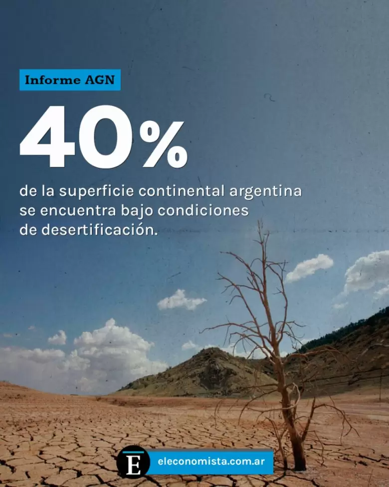 El 40% de la superficie continental argentina se encuentra bajo condiciones de desertificación