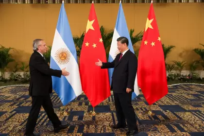 El presidente Fernández y Xi Jinping en la 17° Cumbre de Líderes del G20