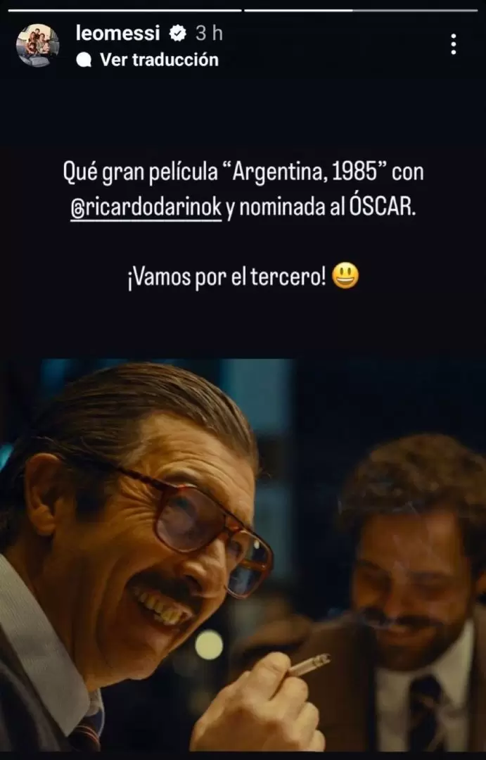 Qué dijo Lionel Messi sobre "Argentina,1985" 