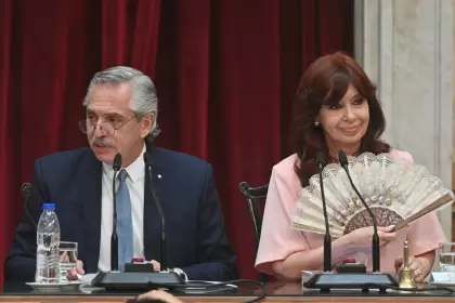 Alberto Fernández y Cristina Kirchner en la apertura de sesiones ordinarias del Congreso