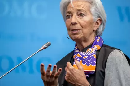 La presidenta del Banco Central Europeo, Christine Lagarde, pronuncia un discurso a principios de este mes.