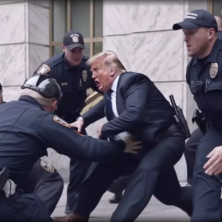 Trump fue arrestado (a partir de la inteligencia artificial)