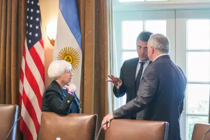 Massa con Janet Yellen, Secretaria del Tesoro y Marc Stanley, embajador de EE.UU. en Argentina en la Casa Blanca