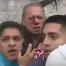 El video del momento en que Sergio Berni fue agredido con golpes y piedrazos por colectiveros en la protesta por el crimen de un chofer