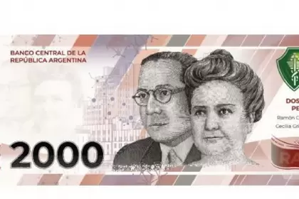 Cecilia Grierson y Ramón Carrillo aparecen en el billete de $2.000