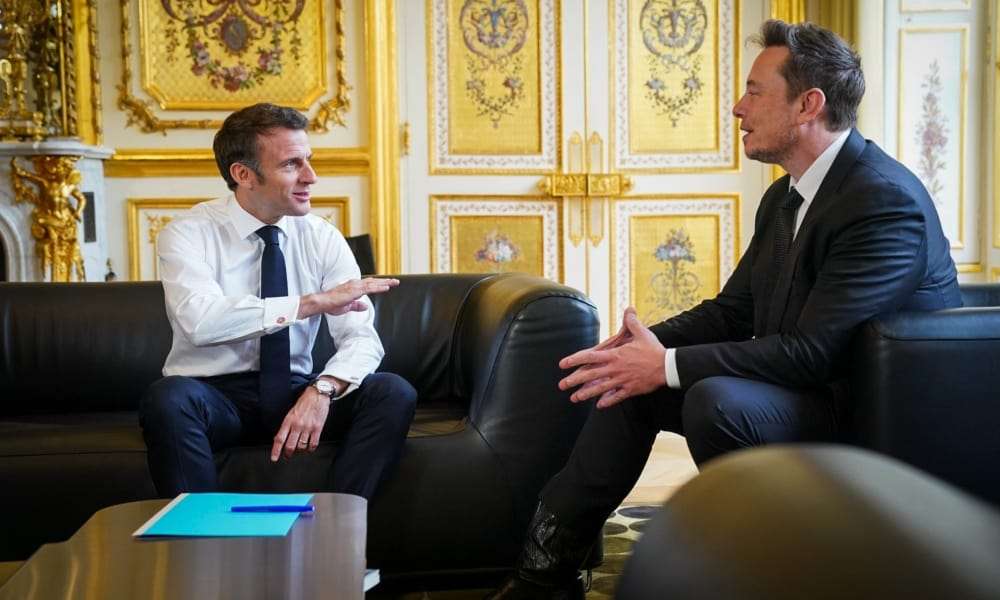 Macron recibe a Musk y Xi a Bill Gates