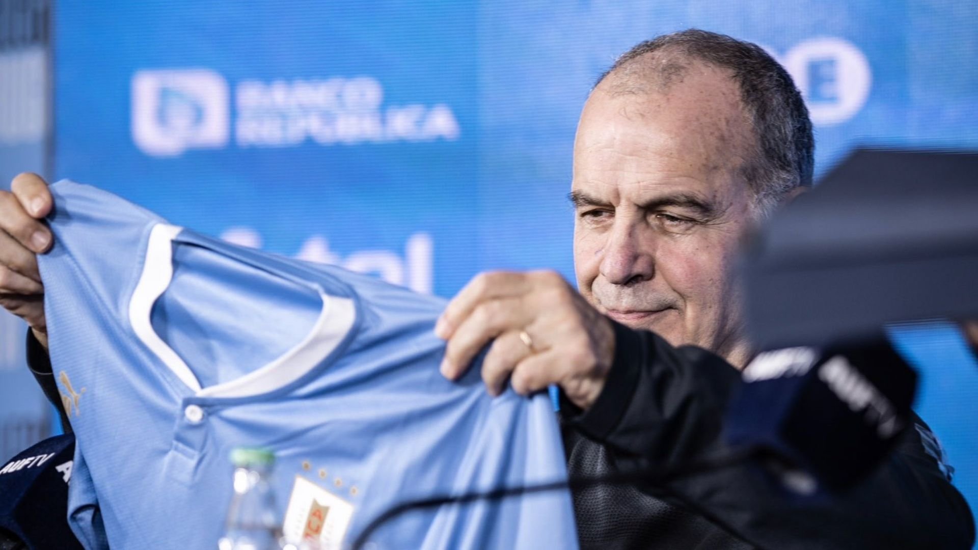 Marcelo Bielsa has been introduced as the new coach of the Uruguay national team