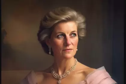 La impactante imagen de Lady Di con 62 años en la coronación de Carlos III según una inteligencia artificial