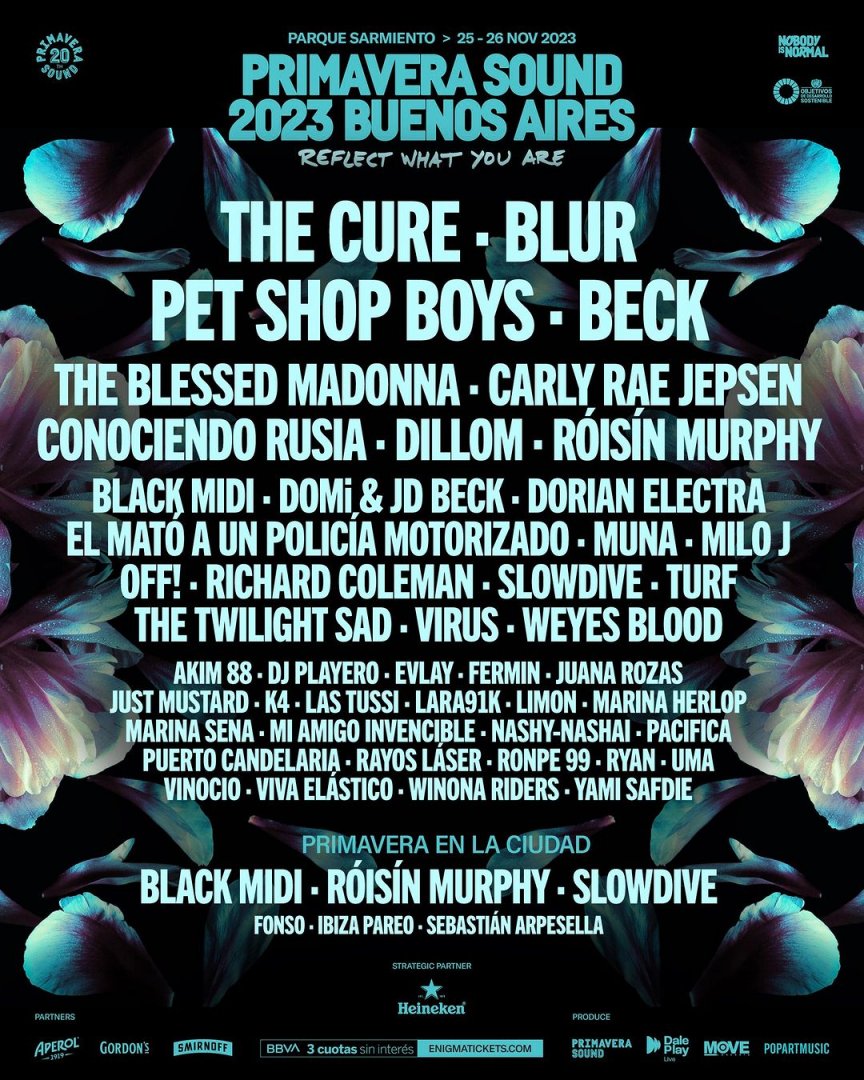 Primavera Sound 2023 Buenos Aires The Cure, Blur, Pet Shop Boys y Beck