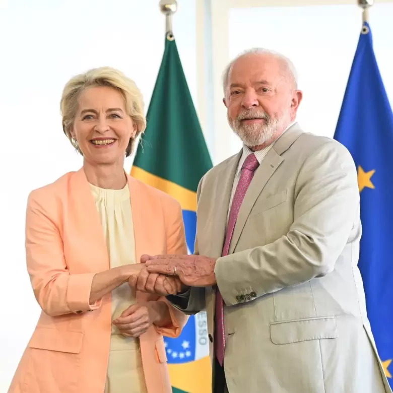 La visita de la Ursula von der Leyen junto al presidente de Brasil Lula da Silva
