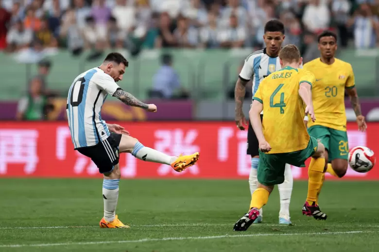 Lionel Messi contra Australia