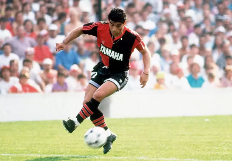 Maradona no anotó goles en ninguno de los cinco partidos que disputó con la camiseta de Newell's