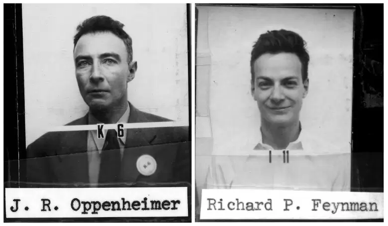 Estos son los carnets de seguridad en el Laboratorio de Los lamos (conocido como Project Y) de Oppeheimer y el fsico Richard Feynman.