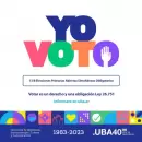 Alarma por el alto nivel de abstención: la UBA lanzó la campaña #Yovoto para las PASO