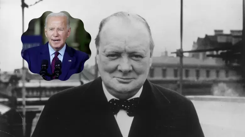 Biden no mira al costado, pero tampoco es Sir Winston Churchill.