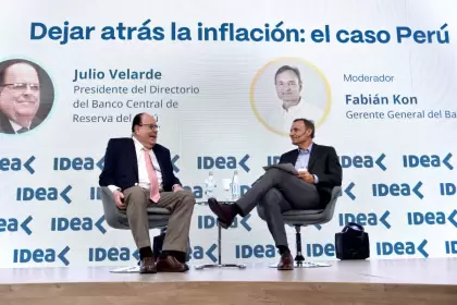 Julio Velarde Flores y Fabián Kon del Banco Galicia