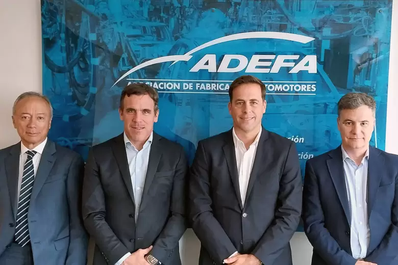 La nueva CD de ADEFA: Csar Luis Ramrez Rojas, Martn Galdeano, Martn Zuppi y Pablo Sibilla.